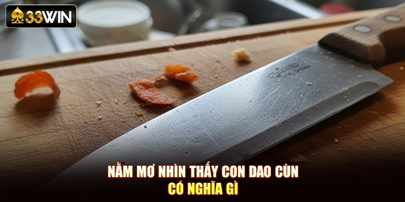 Nằm mơ nhìn thấy con dao cùn có nghĩa gì